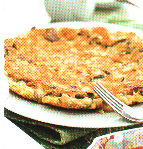 Fried cookies with mushroom